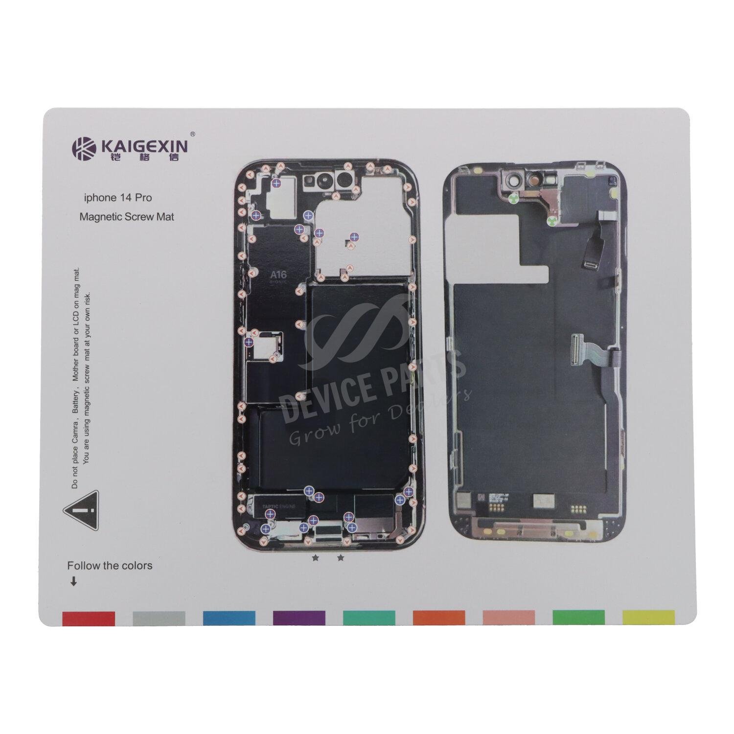 as130957_2309287431_1.jpg KAIGEXIN Professional Guide Magnetic Screw Keeper Chart Mat for iPhone 14 Pro - Image 1