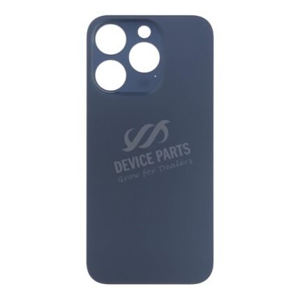 Battery Door with Adhesive for iPhone 15 Pro Large Hole Blue Titanium OEM