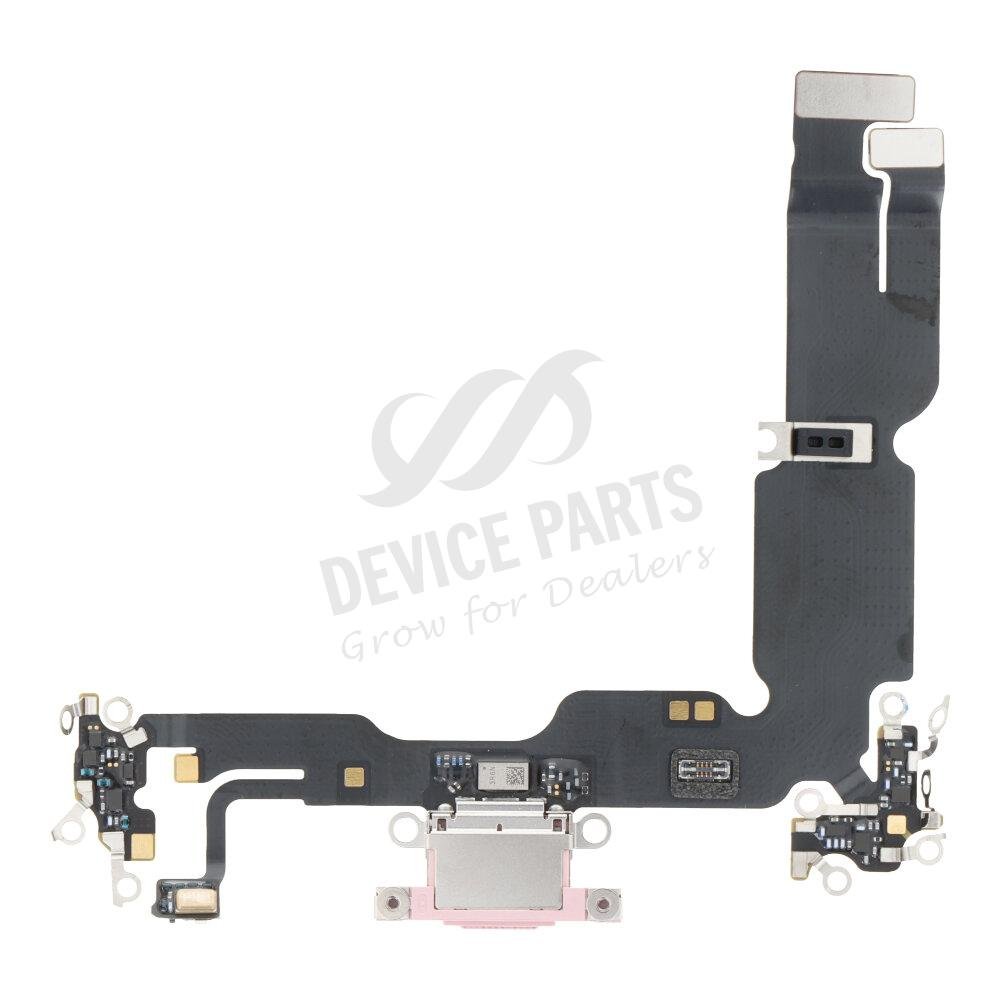 as132479_2312224645_1.jpg Charging Port Flex Cable for iPhone 15 Plus Pink Ori R - Image 1