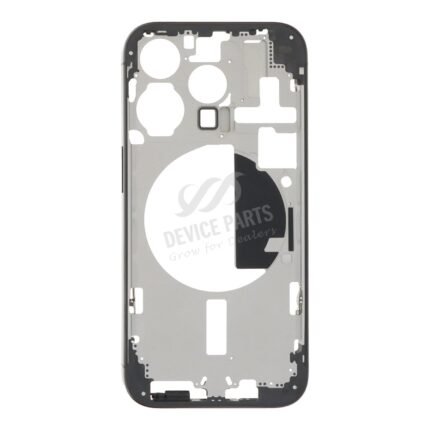 Middle Frame with Side Buttons + SIM Card Tray for iPhone 15 Pro A3102 European Version Black Titanium Ori R