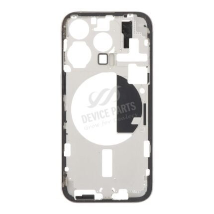 Middle Frame with Side Buttons + SIM Card Tray for iPhone 15 Pro A3102 European Version White Titanium Ori R