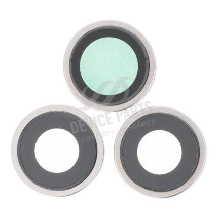Back Camera Lens and Bezel for iPhone 15 Pro Max White Titanium Ori 3pcs in one set