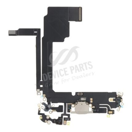 Charging Port Flex Cable for iPhone 15 Pro Max White Titanium OEM