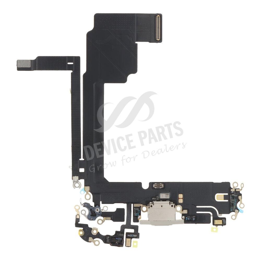 as134748_2409131174_1.jpg Charging Port Flex Cable for iPhone 15 Pro Max White Titanium OEM - Image 1