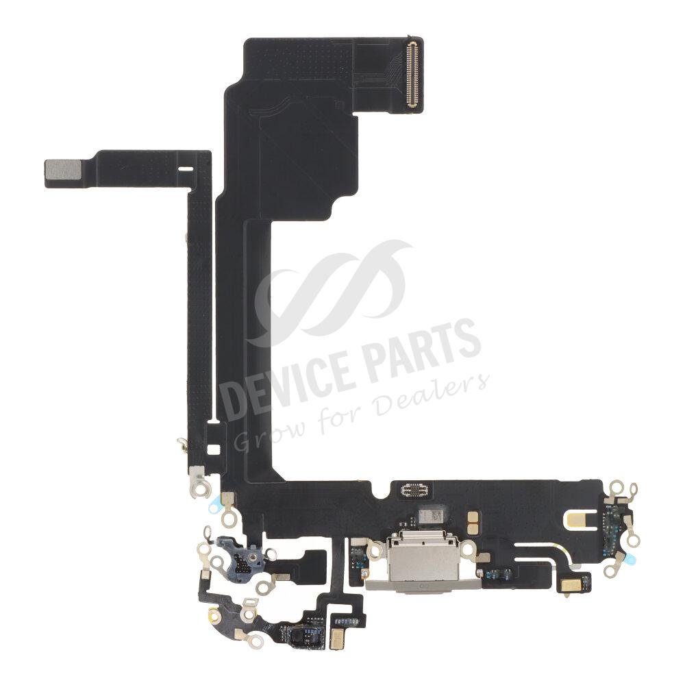 as134749_2409197809_1.jpg Charging Port Flex Cable for iPhone 15 Pro Max Natural Titanium OEM - Image 1