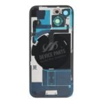 Battery Door + Back Camera Lens and Bezel with Magnetism Ring+Metal Plate+Wireless Charger Chip+Flash Light for iPhone 15 Pink OEM - Image 2
