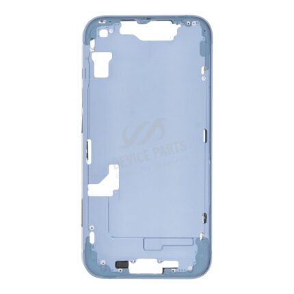 Middle Frame with Side Key+Side Rails+Card Tray+Speaker Anti-Dust Mesh for iPhone 14 European Version Blue OEM