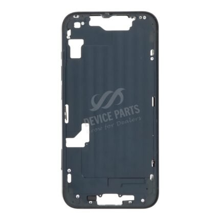Middle Frame with Side Key+Side Rails+Card Tray+Speaker Anti-Dust Mesh for iPhone 14 European Version Midnight Black OEM