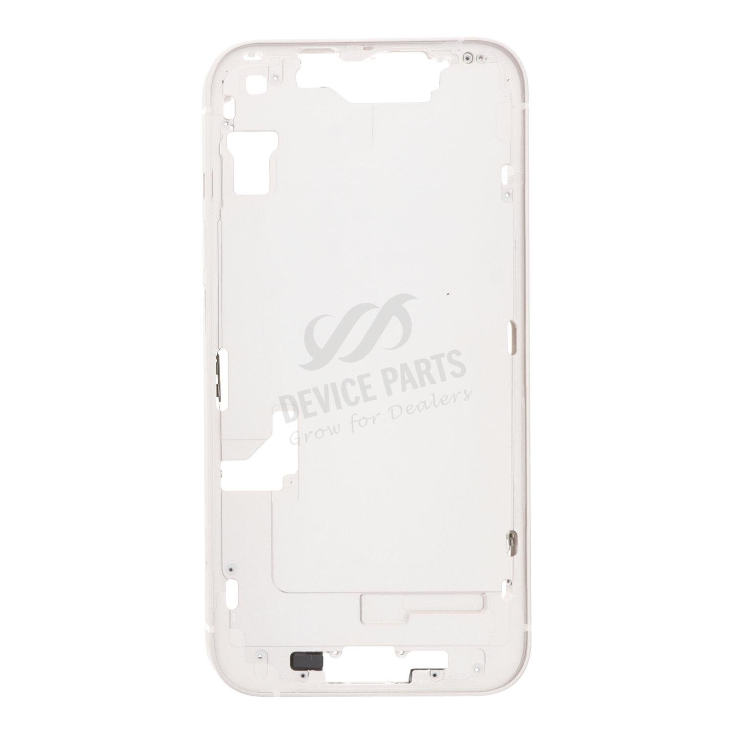 as135868_2312163147_1.jpg Middle Frame with Side Key+Side Rails+Card Tray+Speaker Anti-Dust Mesh for iPhone 14 European Version Starlight OEM - Image 1