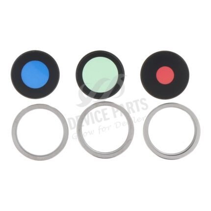 Back Camera Lens and Bezel for iPhone 15 Pro White Titanium HQ 3pcs in one set