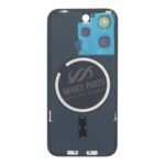 Battery Door + Back Camera Lens and Bezel with Magnetism Ring+Metal Plate for iPhone 15 Pro Natural Titanium OEM - Image 2