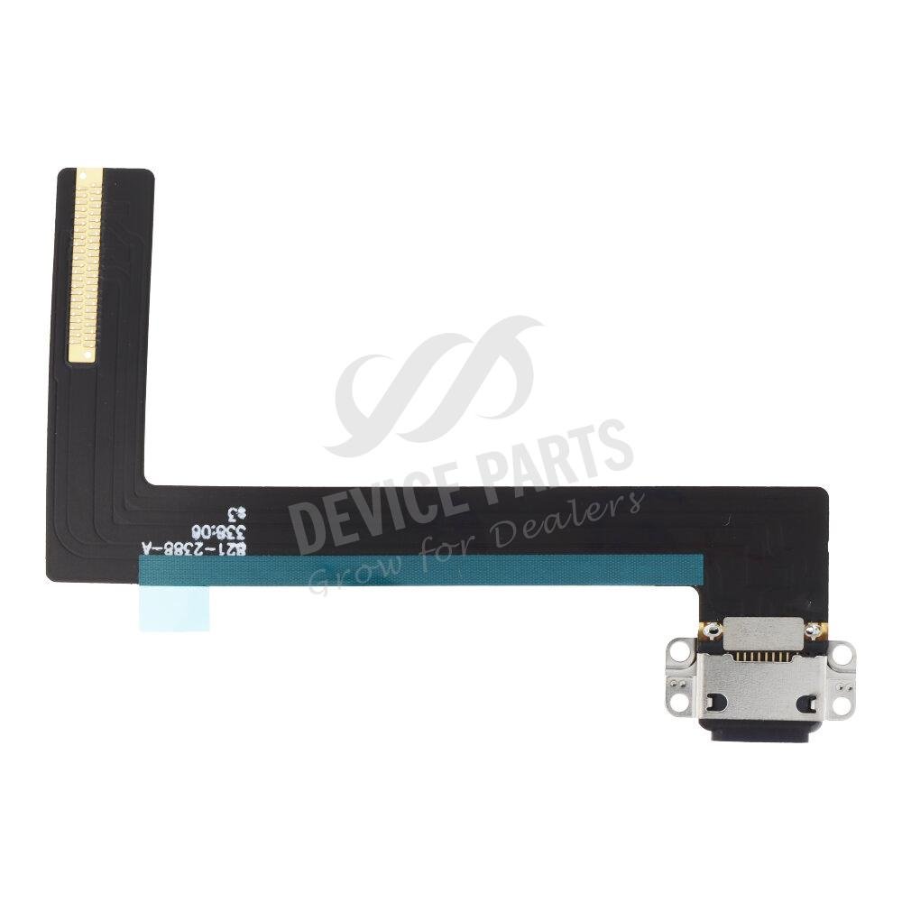 as137427_2401101120_1.jpg Charging Port Flex Cable for iPad Air 2 Black HQ - Image 1