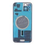 Battery Door + Back Camera Lens and Bezel with Magnetism Ring+Metal Plate for iPhone 15 Plus Yellow HQ - Image 2