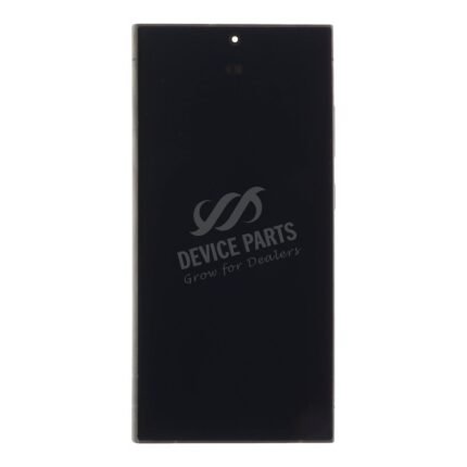 Screen Replacement With Frame for Samsung Galaxy S24 Ultra European Version Black Ori(Third Party Glued)