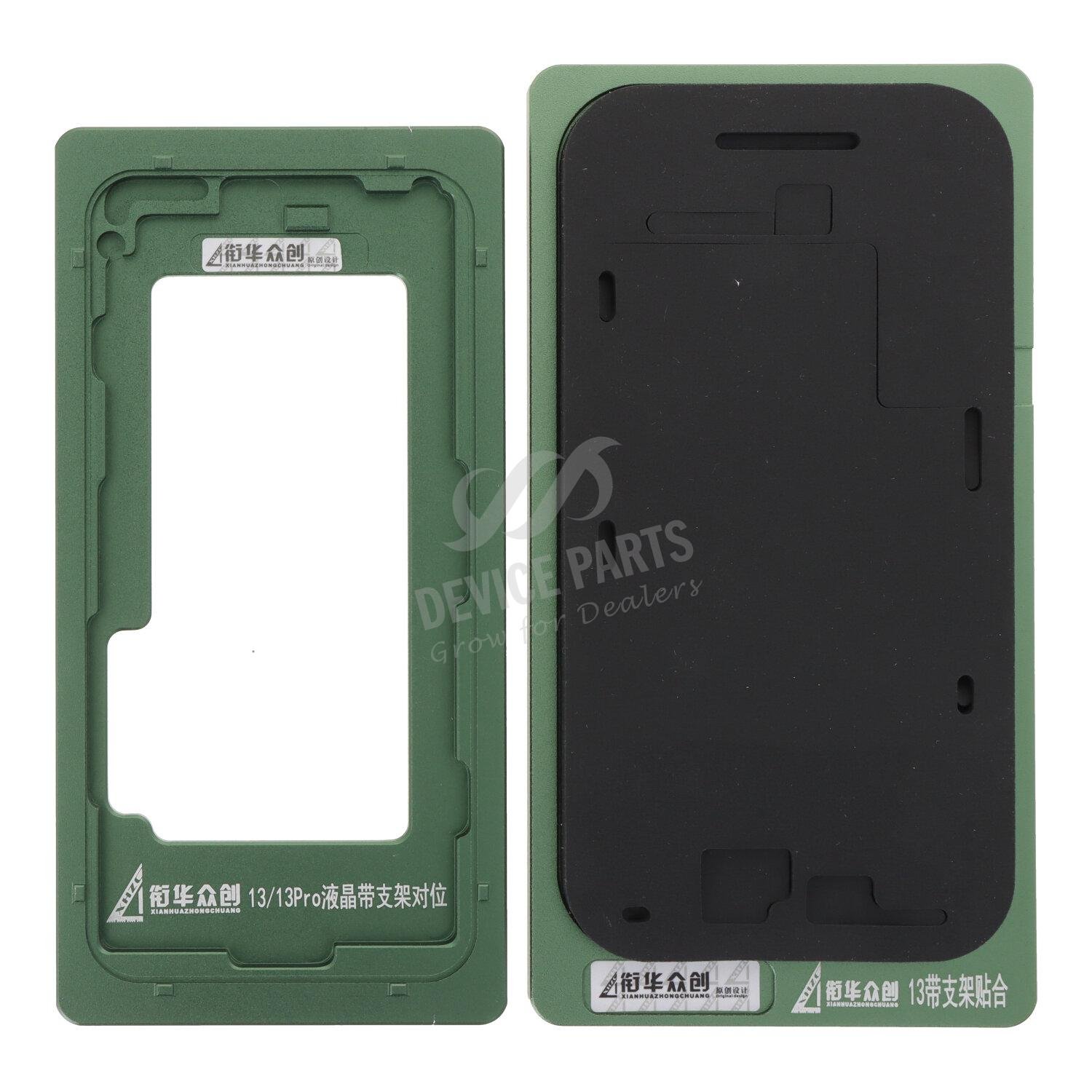 as144934_2407196844_1.jpg XHZC LCD Display Glass with Bracket Position Aligning Lamination Mould for iPhone 13 2pcs in one set - Image 1