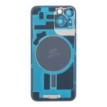 Battery Door + Back Camera Lens and Bezel for iPhone 14 Blue without Logo OEM - Image 2