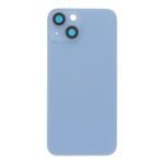 Battery Door + Back Camera Lens and Bezel for iPhone 14 Blue without Logo OEM