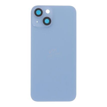 Battery Door + Back Camera Lens and Bezel for iPhone 14 Blue without Logo OEM