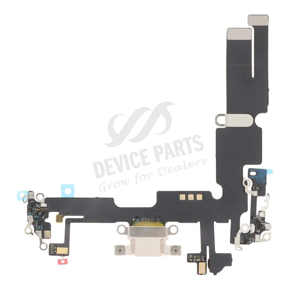 as146767_2407116183_1.jpg Charging Port Flex Cable for iPhone 14 Plus White OEM - Image 1