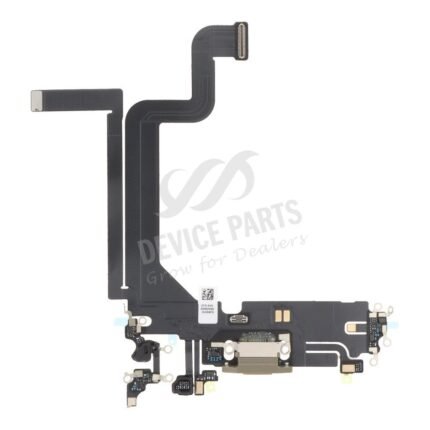 Charging Port Flex Cable for iPhone 14 Pro Max Gold OEM