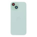 Battery Door + Back Camera Lens and Bezel with Magnetism Ring+Metal Plate+Wireless Charger Chip+Flash Light for iPhone 15 Green HQ