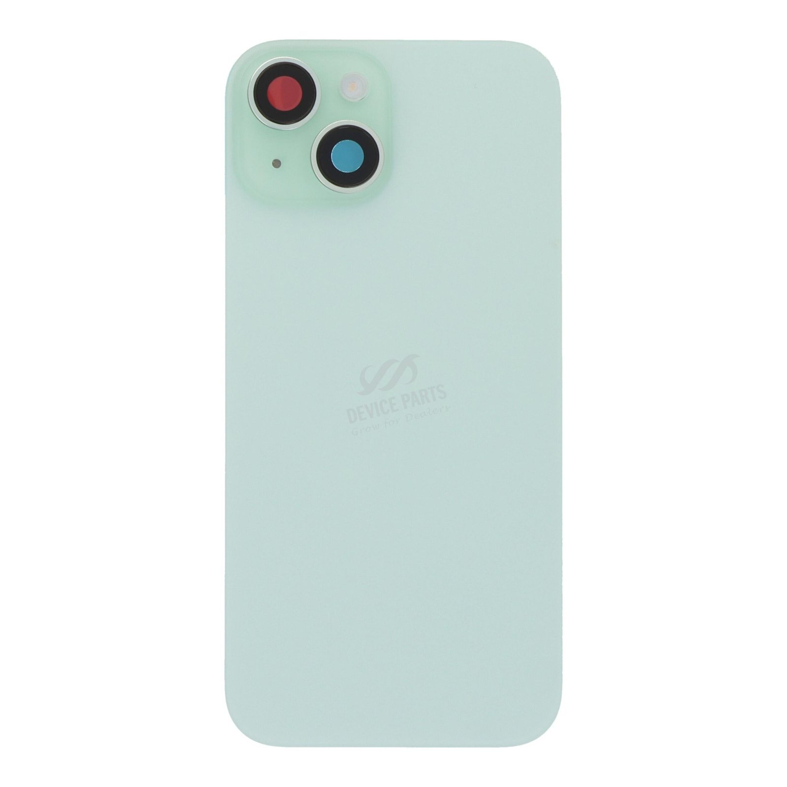 as149726_2409038149_1.jpg Battery Door + Back Camera Lens and Bezel with Magnetism Ring+Metal Plate+Wireless Charger Chip+Flash Light for iPhone 15 Green HQ - Image 1
