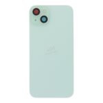 Battery Door + Back Camera Lens and Bezel with Magnetism Ring+Metal Plate+Wireless Charger Chip+Flash Light for iPhone 15 Plus Green HQ
