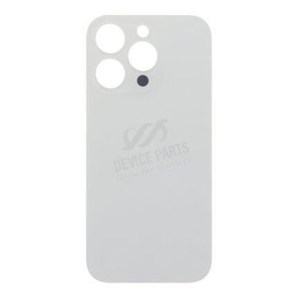 Battery Door with Adhesive for iPhone 16 Pro Large Hole White Titanium OEM