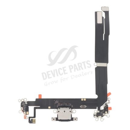 Charging Port Flex Cable for iPhone 16 Plus Black HQ
