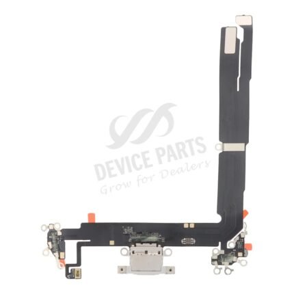Charging Port Flex Cable for iPhone 16 Plus White HQ