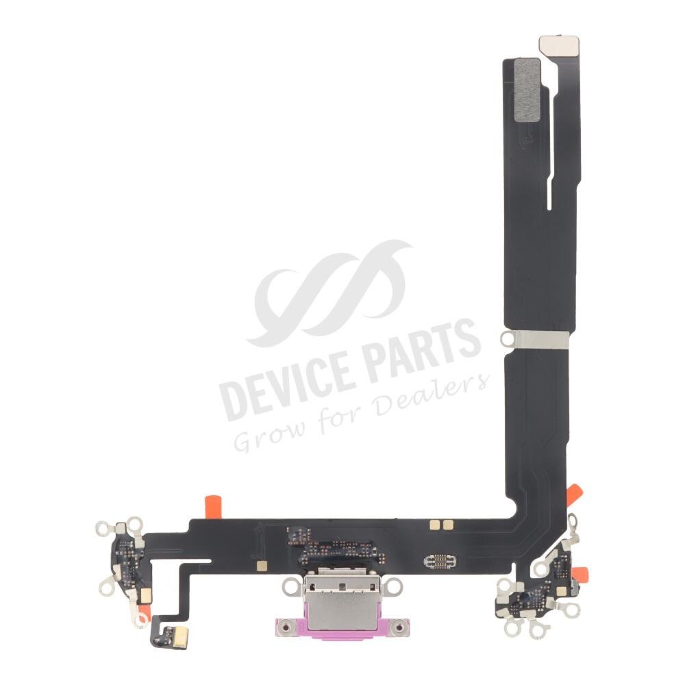 as151720_2501229317_1.jpg Charging Port Flex Cable for iPhone 16 Plus Pink HQ - Image 1