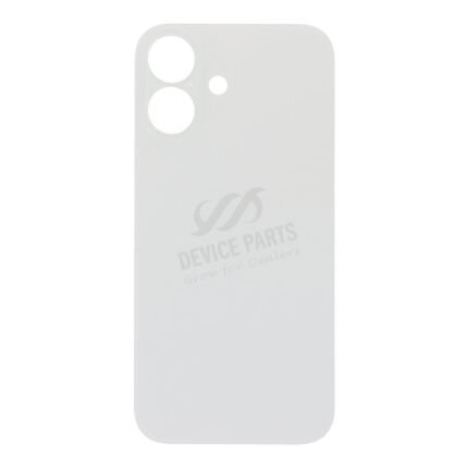 Battery Door with Adhesive for iPhone 16 Large Hole White HQ