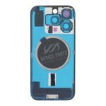 Battery Door + Back Camera Lens and Bezel with Magnetism Ring+Metal Plate for iPhone 16 Pro Black Titanium OEM - Image 2