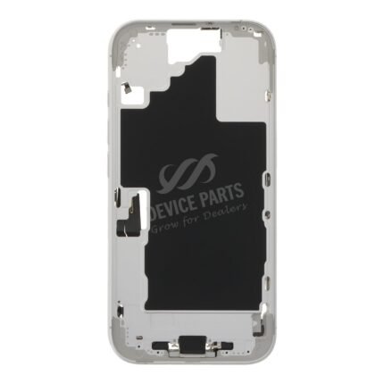 Middle Frame Assembly with Side Buttons + SIM Card Tray for iPhone 16 European Version White OEM
