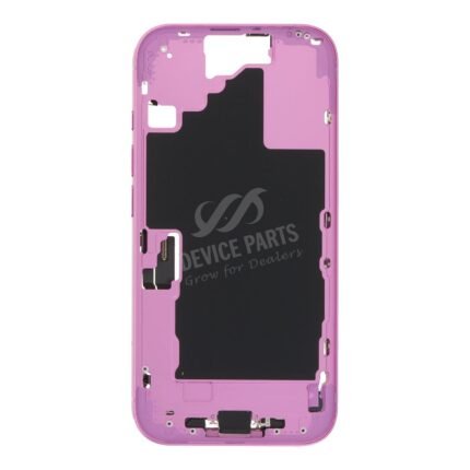 Middle Frame Assembly with Side Buttons + SIM Card Tray for iPhone 16 European Version Pink OEM