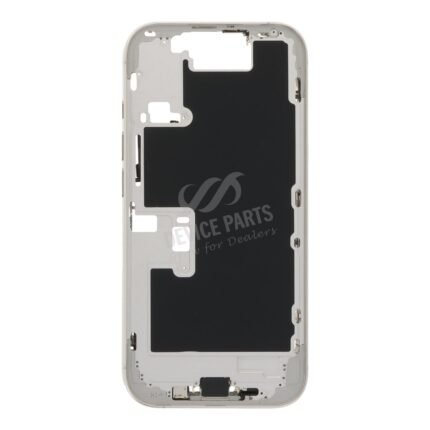 Middle Frame Assembly with Side Buttons + SIM Card Tray for iPhone 16 Pro European Version White Titanium OEM