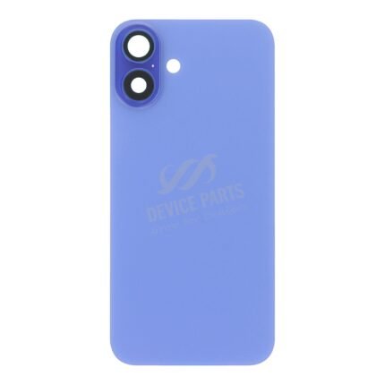 Battery Door + Back Camera Lens and Bezel with Magnetism Ring+Metal Plate for iPhone 16 Plus Ultramarine OEM