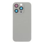 Battery Door + Back Camera Lens and Bezel with Magnetism Ring+Metal Plate for iPhone 16 Pro Natural Titanium OEM