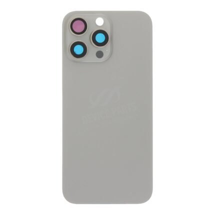 Battery Door + Back Camera Lens and Bezel with Magnetism Ring+Metal Plate for iPhone 16 Pro Max Natural Titanium OEM