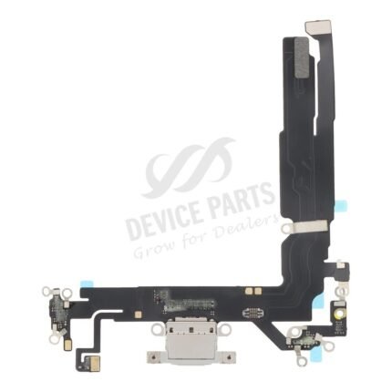Charging Port Flex Cable for iPhone 16 White HQ
