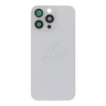 Battery Door + Back Camera Lens and Bezel with Magnetism Ring+Metal Plate for iPhone 16 Pro Max White Titanium HQ