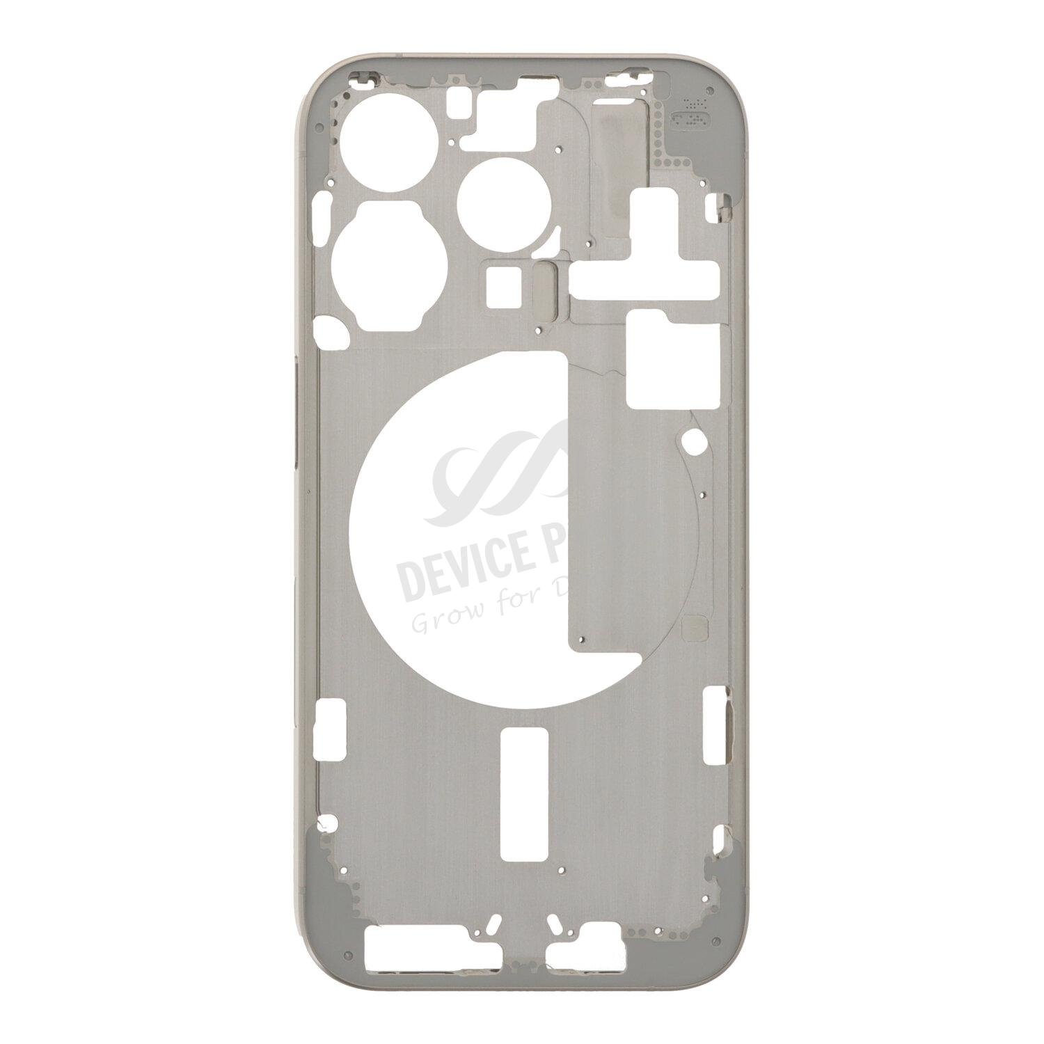 as160375_2503136244_1.jpg Middle Frame with Side Buttons for iPhone 15 Pro A2848 USA Version White Titanium OEM - Image 1