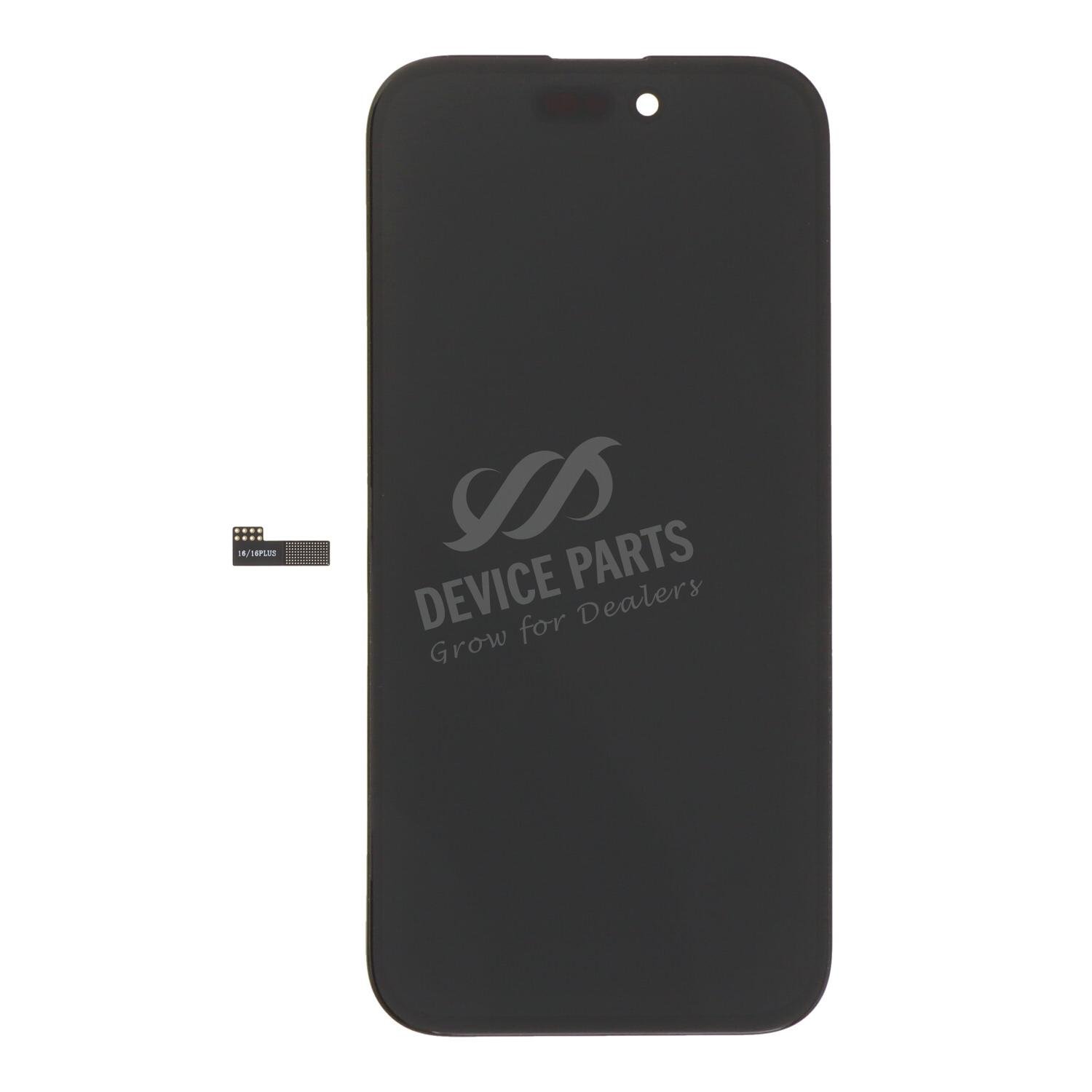 as164117_2508132756_1.jpg Screen Replacement for iPhone 16 RJ Black Incell - Image 1