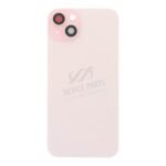 Battery Door + Back Camera Lens and Bezel with Magnetism Ring+Metal Plate for iPhone 15 Plus Pink without Logo OEM