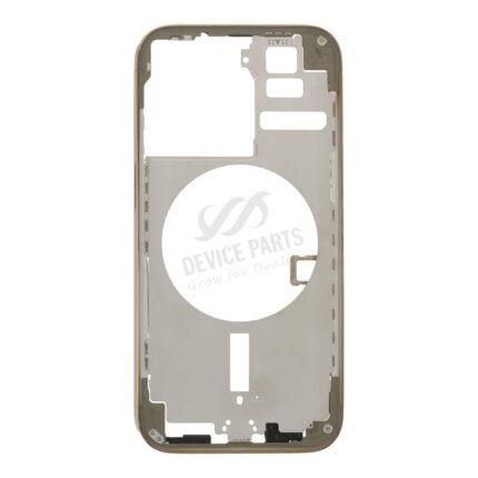Middle Frame with Side Key+Side Rails+Card Tray+Speaker Anti-Dust Mesh for iPhone 14 Pro A2890/A2889/A2892/A2891 European Version Gold OEM