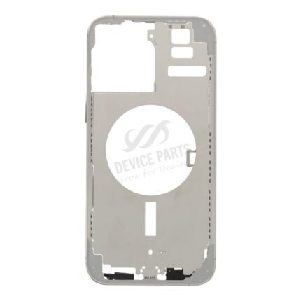 Middle Frame with Side Key+Side Rails+Card Tray+Speaker Anti-Dust Mesh for iPhone 14 Pro Max A2893/A2896/A2895/A2894 European Version Silver OEM