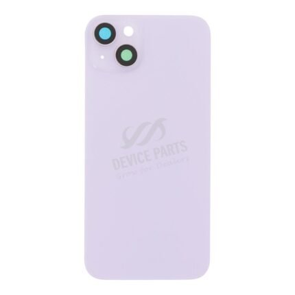Battery Door + Back Camera Lens and Bezel with Magnetism Ring+Metal Plate for iPhone 14 Plus Purple OEM