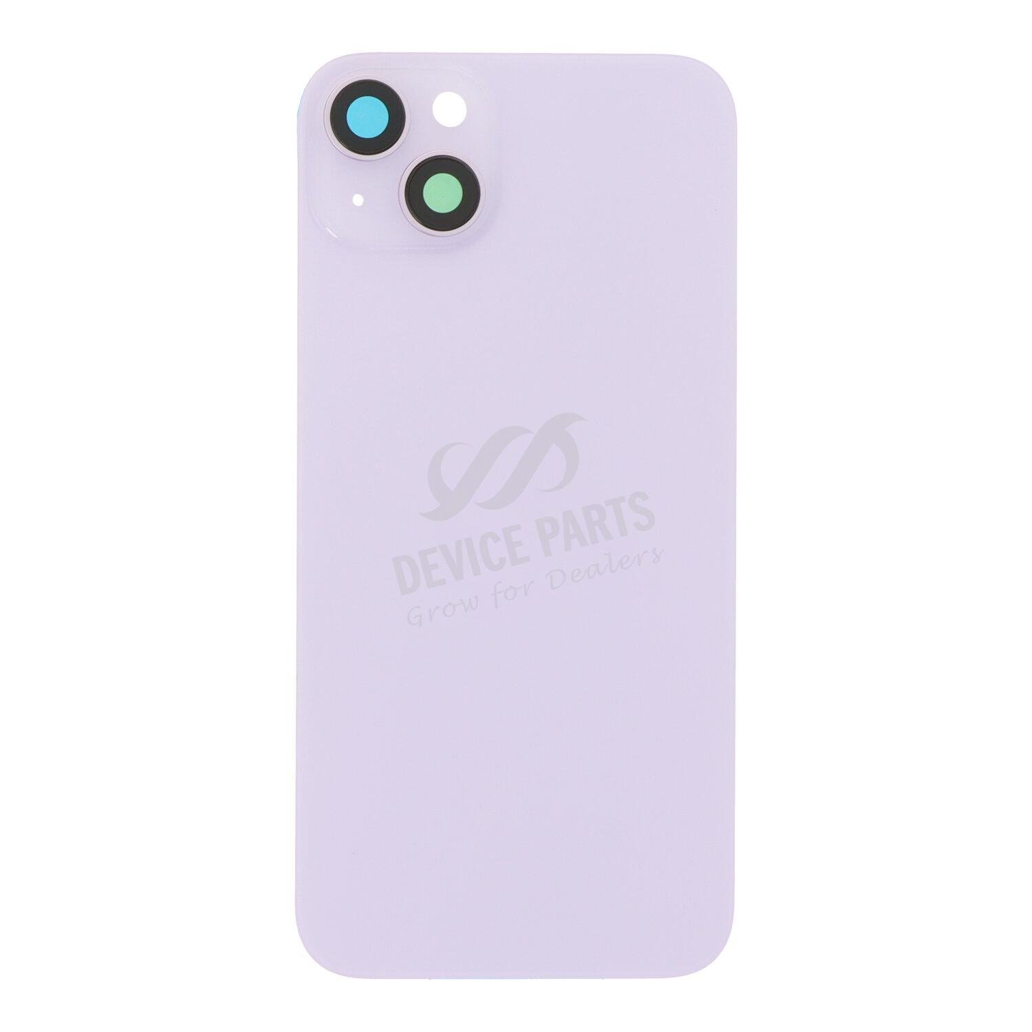as169272_2506267266_1.jpg Battery Door + Back Camera Lens and Bezel with Magnetism Ring+Metal Plate for iPhone 14 Plus Purple OEM - Image 1