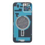 Battery Door + Back Camera Lens and Bezel with Magnetism Ring+Metal Plate for iPhone 14 Plus Black OEM - Image 2