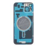 Battery Door + Back Camera Lens and Bezel with Magnetism Ring+Metal Plate for iPhone 14 Plus Red OEM - Image 2